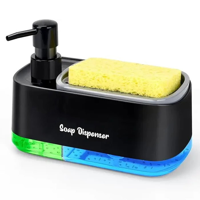 3-in-1 Dual Soap Dispenser with Sponge Holder