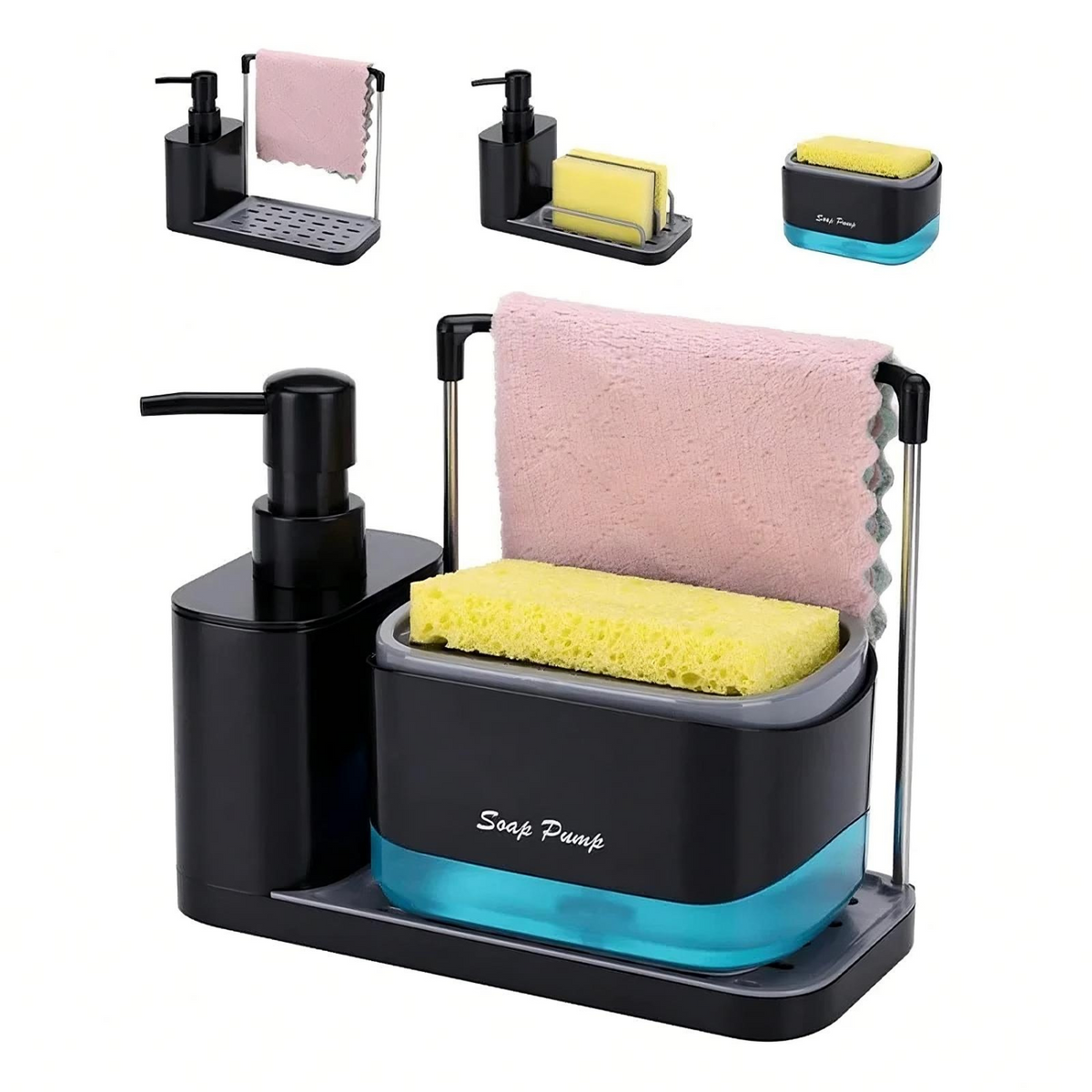 5-in-1 Hand & Dish Soap Dispenser Set