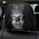 Horror Monster Face Car Headrest Cover – Stretchy Universal Seat Accessory