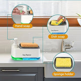 3-in-1 Dual Soap Dispenser with Sponge Holder - image 4