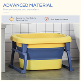 Foldable Baby Bathtub with Stool - Yellow - image 5