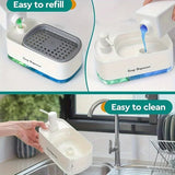 3-in-1 Dual Soap Dispenser with Sponge Holder - image 5