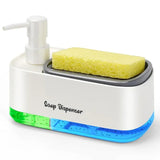 3-in-1 Dual Soap Dispenser with Sponge Holder - image 8