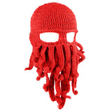 Octopus Beard Beanie Hat – Funny Warm Knit Costume Hat