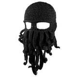 Octopus Beard Beanie Hat – Funny Warm Knit Costume Hat