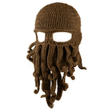 Octopus Beard Beanie Hat – Funny Warm Knit Costume Hat