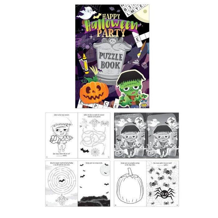 Halloween A6 Mini Puzzle Books – Colouring & Word Puzzle Activity Book