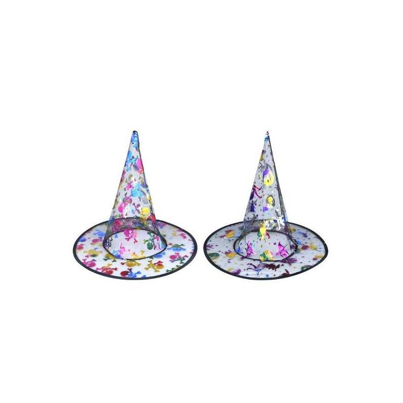Kids Witch Halloween Fancy Dress Hat – Multicoloured Assorted Colours