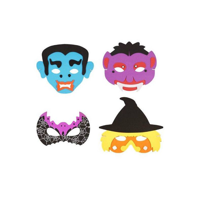 Halloween EVA Foam Colourful Masks with Elasticated Band – Assorted Designs