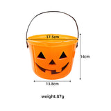 Halloween Children's Trick or Treat Orange Bucket with Handle