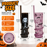 Halloween Tumbler Set of 2 – Spiral Straw Skeleton & Ghost Cups