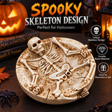 Skeleton Ashtray – Gothic Skull Resin Ashtray for Halloween Décor