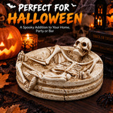 Skeleton Ashtray – Gothic Skull Resin Ashtray for Halloween Décor