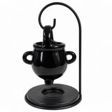 Hanging Witch's Cauldron Oil Burner – Ceramic Halloween Wax Melt & Tealight Holder