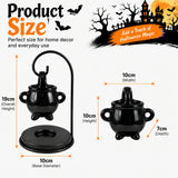 Hanging Witch's Cauldron Oil Burner – Ceramic Halloween Wax Melt & Tealight Holder