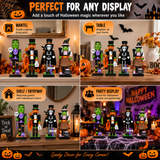 Halloween Nutcracker Decoration 25cm – Wooden Witch, Pumpkin, Skeleton & Mummy Figurine