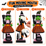 Halloween Nutcracker Figurine – 25cm Wooden Witch, Pumpkin, Skeleton & Mummy Decoration
