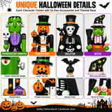Halloween Nutcracker Figurine – 25cm Wooden Witch, Pumpkin, Skeleton & Mummy Decoration