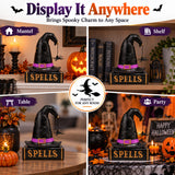 Witches Spell Book Ornament with Witch Hat – 20cm Halloween Resin Decoration