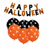 Halloween Bat Balloon Decoration Set – Polka Dot, Letter, Tassel & Star Balloons