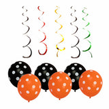 Halloween Bat Balloon Decoration Set – Polka Dot, Letter, Tassel & Star Balloons