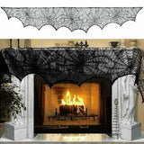 Large Black Lace Spider Cloth – Halloween Table, Party & Fancy Dress Decoration
