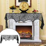 Large Black Lace Spider Cloth – Halloween Table, Party & Fancy Dress Decoration