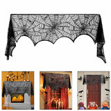 Large Black Lace Spider Cloth – Halloween Table, Party & Fancy Dress Decoration