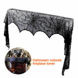 Large Black Lace Spider Cloth – Halloween Table, Party & Fancy Dress Decoration