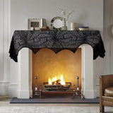 Large Black Lace Spider Cloth – Halloween Table, Party & Fancy Dress Decoration
