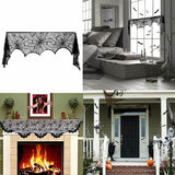 Large Black Lace Spider Cloth – Halloween Table, Party & Fancy Dress Decoration