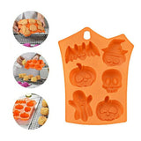 Halloween Silicone Mould – 6 Cavity Pumpkin, Ghost, Bat & Skull Cake, Soap & Candle Mould