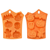 Halloween Silicone Mould – 6 Cavity Pumpkin, Ghost, Bat & Skull Cake, Soap & Candle Mould
