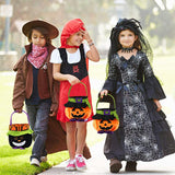 Halloween Pumpkin Candy Bags – Smiley Pumpkin Trick or Treat Tote Bags for Kids