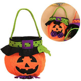 Halloween Pumpkin Candy Bags – Smiley Pumpkin Trick or Treat Tote Bags for Kids