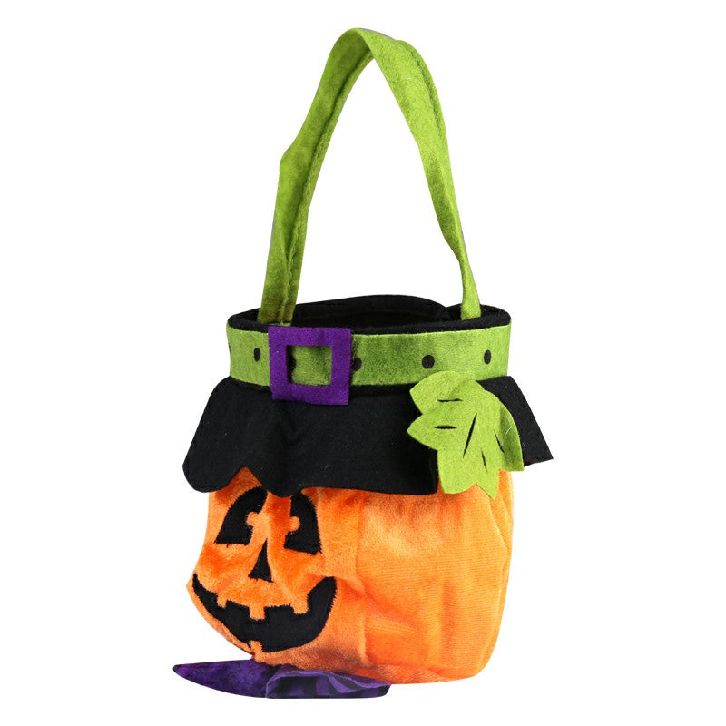 Halloween Pumpkin Candy Bags – Smiley Pumpkin Trick or Treat Tote Bags for Kids