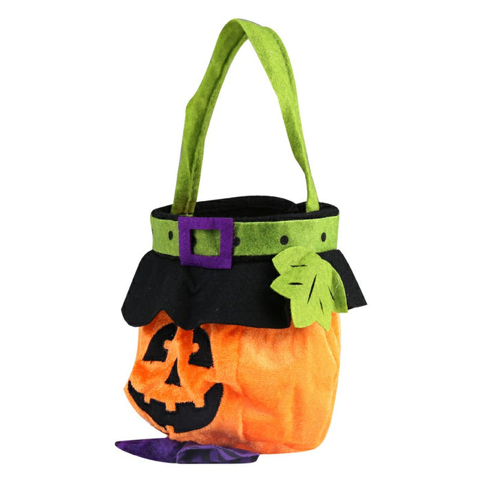 Halloween Pumpkin Candy Bags – Smiley Pumpkin Trick or Treat Tote Bags for Kids
