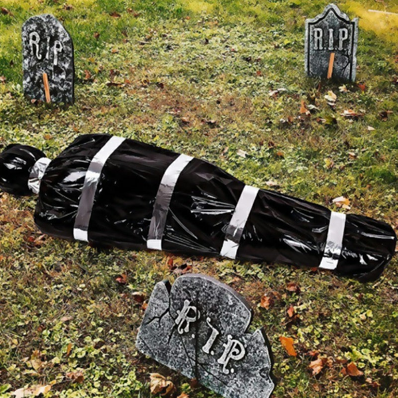 Halloween Fake Corpse Body Bag Prop – Scary Dead Victim Haunted House Decoration