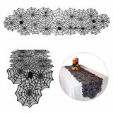 Halloween Spider Web Table Cloth – Cobweb Fireplace, Party & Window Decoration