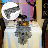 Halloween Spider Web Table Cloth – Cobweb Fireplace, Party & Window Decoration