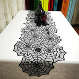 Halloween Spider Web Table Cloth – Cobweb Fireplace, Party & Window Decoration