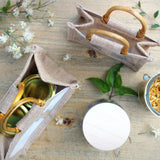 Two Jar Jute Gift Bag - Natural - image 3