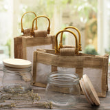 Two Jar Jute Gift Bag - Natural - image 4