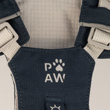 PAW - XS (2-4Kg) Dog Step-in Guardian Harness with Reflective Mesh - Rock Grey - Black Obsidian Charm