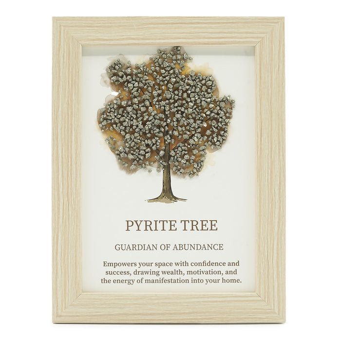 Pyrite Tree of Life Gemstone Picture 20cm