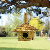 Small Round Seagrass Bird Box 17x17cm - image 1