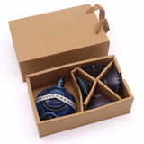 Herbal Blues Teapot Set with Four Cups