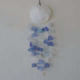 Blue & White Recycled Glass Wind Chime - image 2