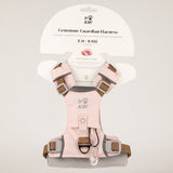 PAW - S (4-8Kg) Dog Step-in Guardian Harness with Reflective Mesh - Soft Pink - Rose Quartz Charm