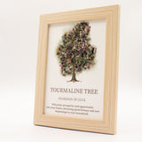 Tourmaline Tree of Life Gemstone Picture 20cm - image 3